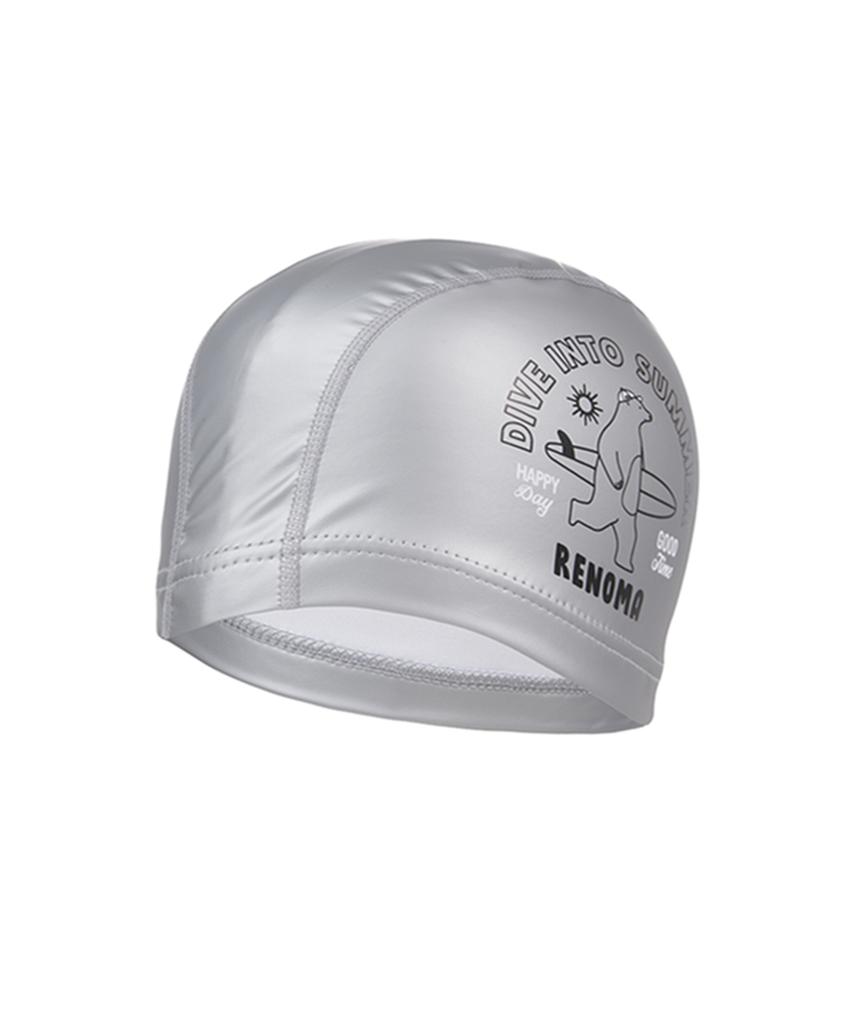 Lenomasuyeongbog Toys Adult Graphic Pu Swim Cap Silver Ro-Rc2C006-Sv