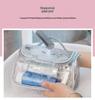 Trousse de toilette et de maquillage étanche en toile PVC grande capacité pour le voyage