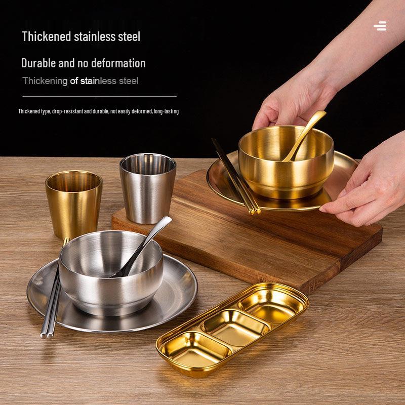 304 Stainless Steel Double-Layer Rice Bowl