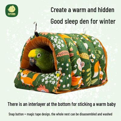 Ninho Casinha de Inverno Isolada para Papagaios e Periquitos