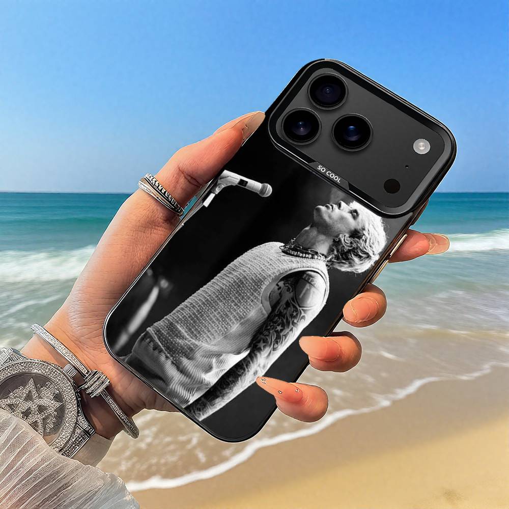 MGK M-Machine-G-Gun K-Kelly Phone Case Black case for iPhone17,16,15,14,13,12,Pro,Max,Plus,E,SE4,Air,Mini iPhone13