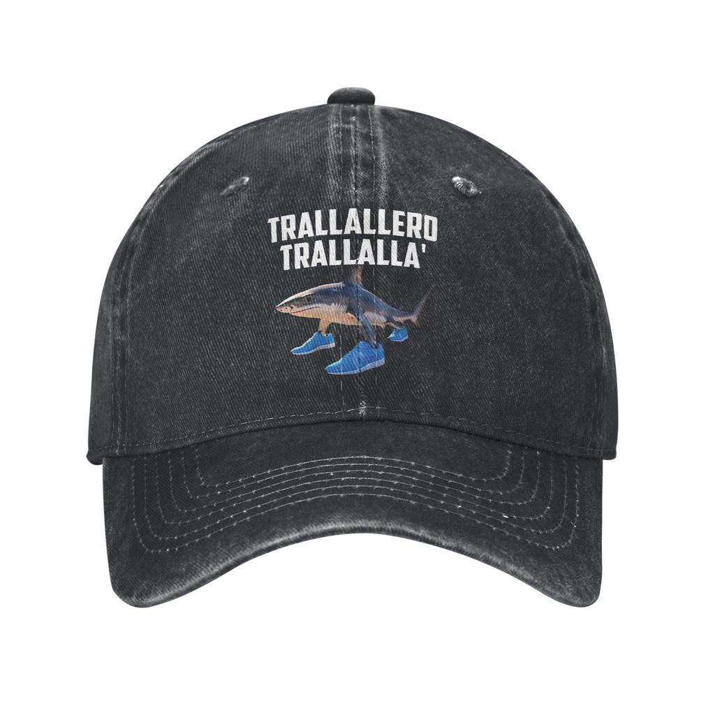 Vintage Trallallero Trallala Italian Brainrot Baseball Cap Distressed Washed Snapback Cap Travel Adjustable Caps Hat