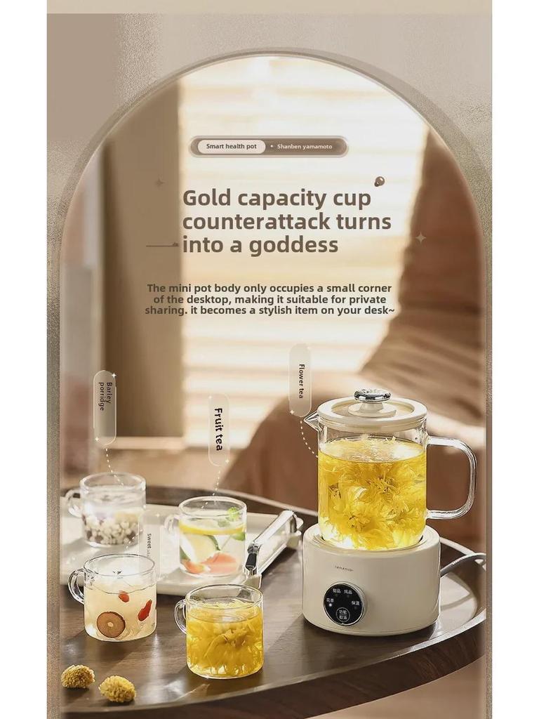 Yamamoto Multifunctional Mini Glass Teapot for Office and Home Tea Brewing