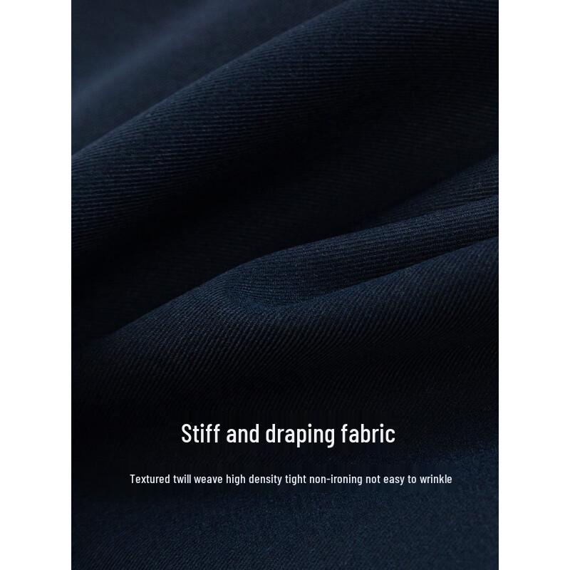 Mengshuya 2025 Autumn Dark Blue High-Waist Wide-Leg Cropped Pants