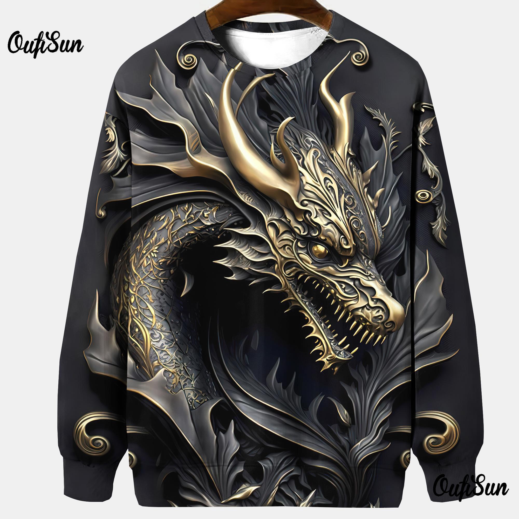 

Толстовки з тваринами для чоловіків. Толстовка без головного убору. Футболки з зображенням дракона. 3D-друк. Великий чоловічий одяг. Топи. Толстовка. Пуловер. 6XL