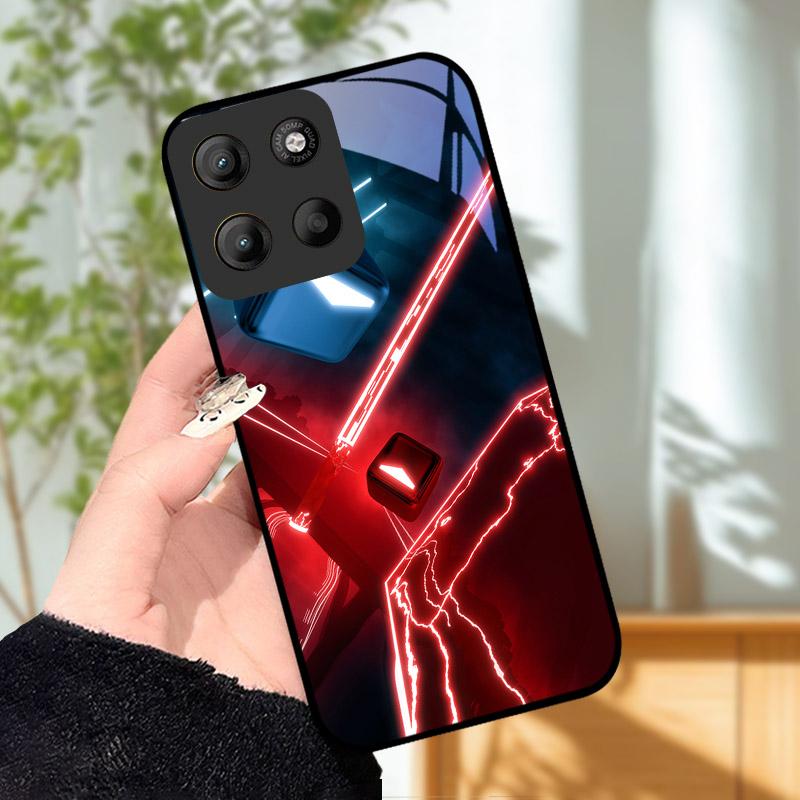 Do etui Motorola Moto G15 Coque Do etui na telefon Motorola MotoG15 Luksusowa osłona na telefon ze szkła hartowanego G 15 Osłona ochronna na aparat