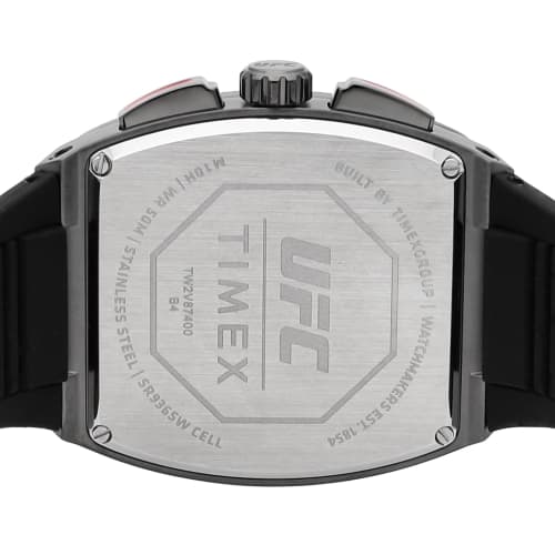 TIMEX UFC Animal Watch, Gunmetal Dial, Quartz Movement, 10 ATM Water Resistance, Mineral Glass, 42mm, TW2V87400, Men's, Black