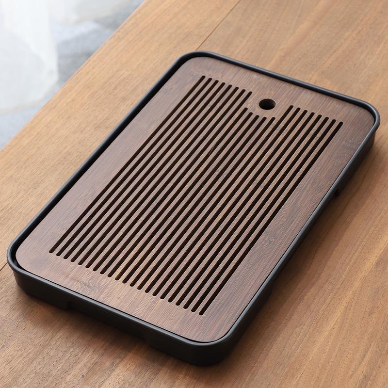 

Компактный бамбуковый чайный поднос: Современный минималистичный дизайн для чая кунг-фу с подставкой для слива