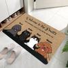 Welcome Doormat Cute Cat Mat Machine Washable Anti-slip Floor Mat Home Decoration Living Room Bedroom Kitchen Entrance Foot Mats