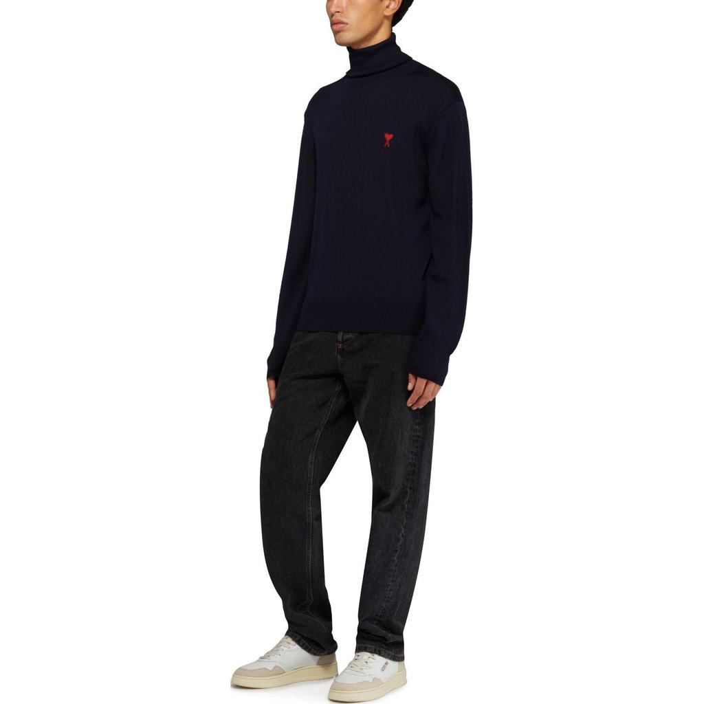 Ami Paris Ami De Coeur Logo Embroidered Knitted Jumper HKS411KN0025-430