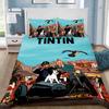 Duvet Cover Pillowcase Adventures of Tintins Bedding Set Adult Boy Girl Bedroom Decoration Children Gift Single Double Large