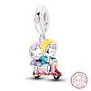 925 Silver Motorcycle Sports Car Bicycle Charms Pendents Fit Qikaola Original Bracelets Fine DIY Birthday Jewelry Gifts