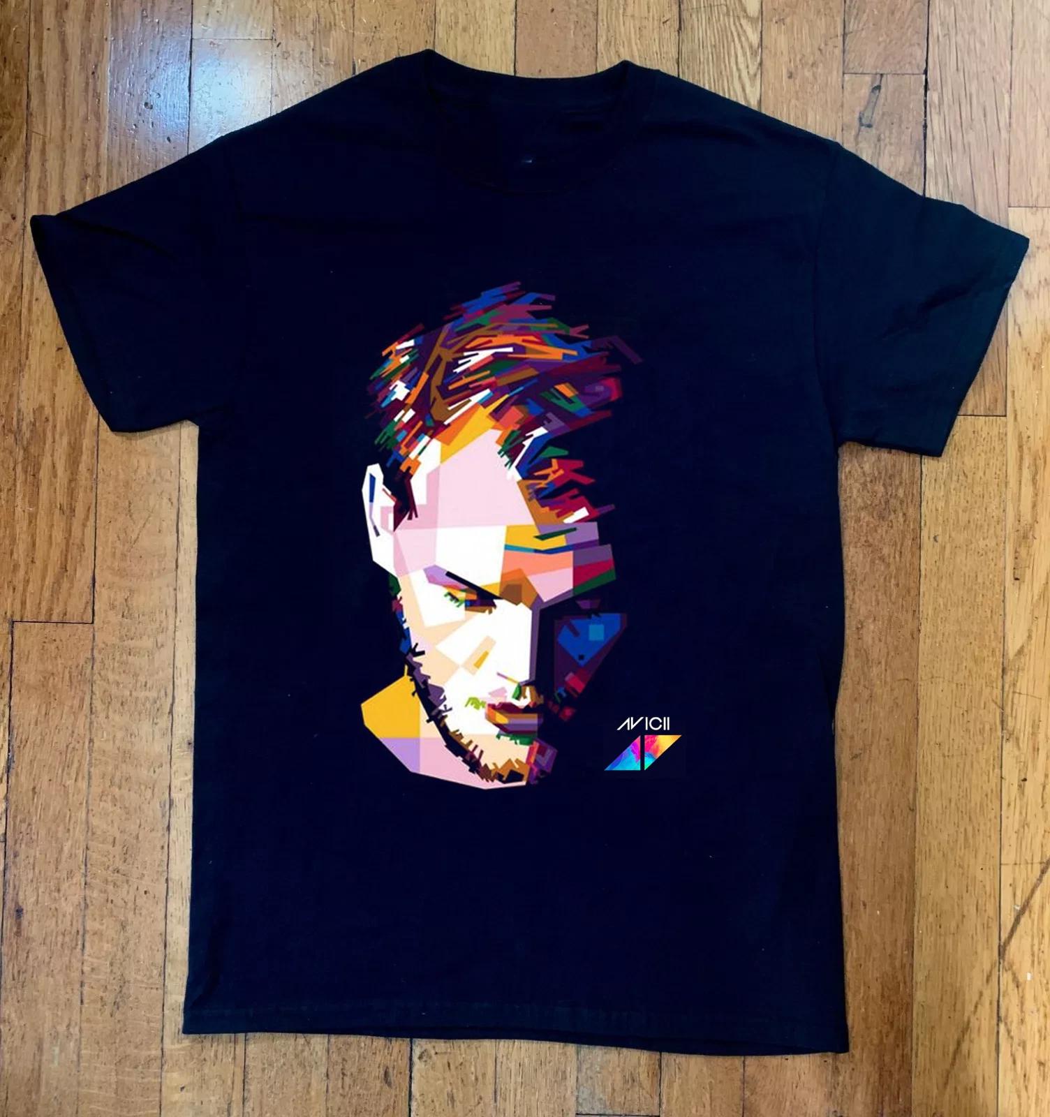 

NEW Avicii 1989 2018 Big Face Colorful Short Sleeve All Size T-Shirt AE166 2XL