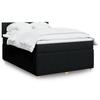 VidaXL Bed Slat Base with Mattress Black 140x190 Cm Fabric 3287453