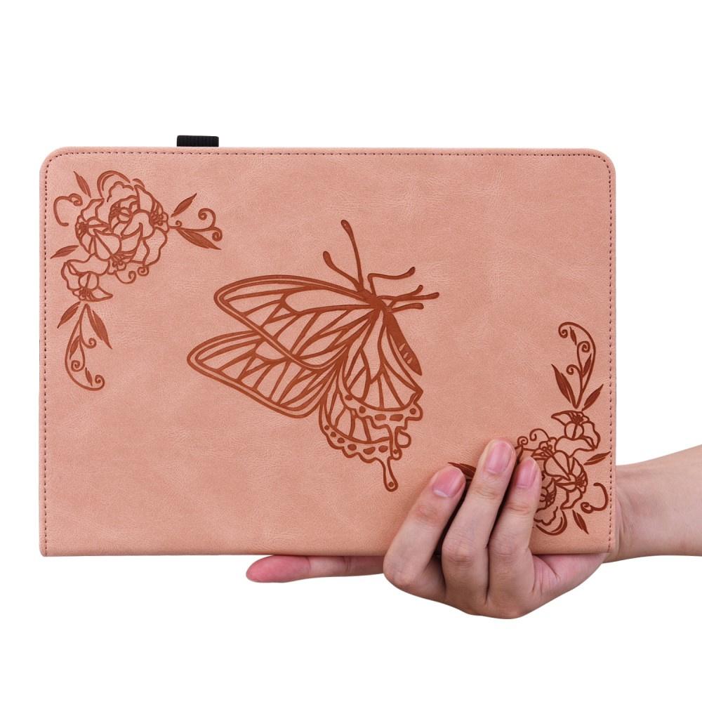 Lenovo Tab M9 Case, Wallet Pen Slot, Butterflies, Pink