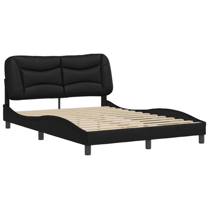 VidaXL Cadre de Lit avec Tête de Lit, Lit Rembourré, Sommier à Lattes, Lit Double, Lit Adulte de Chambre à Coucher 3207995