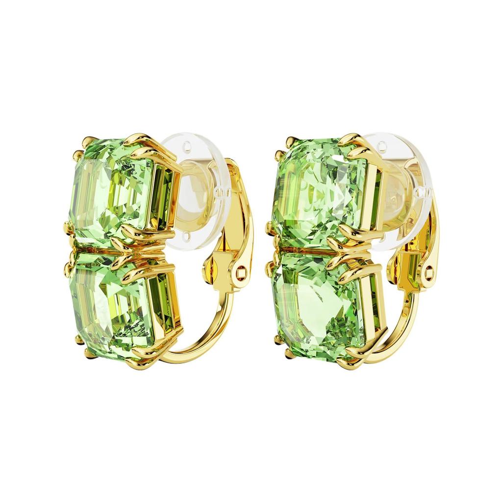 Swarovski Millenia Clip-On Square Cut Earrings Women Earrings Green 5654559