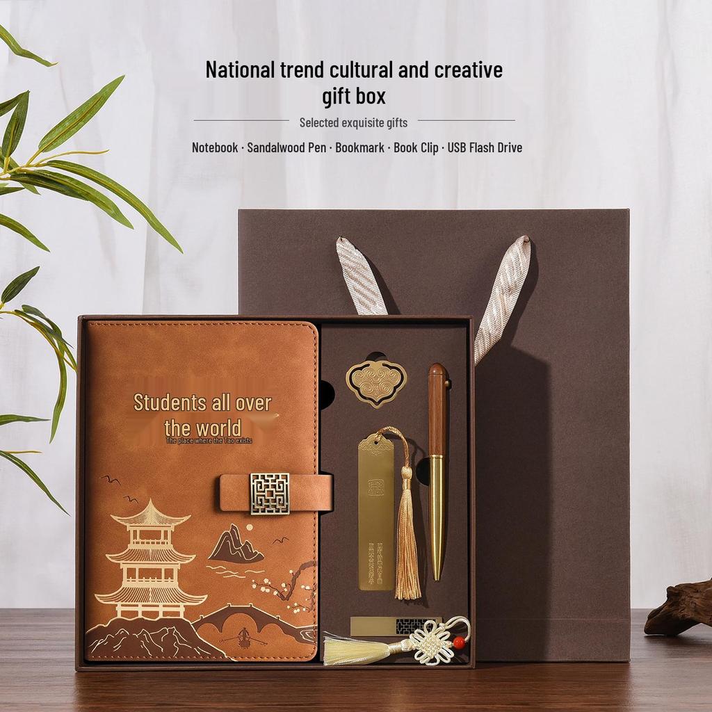 Guochao A5 Premium Notebook & USB Gift Set with Custom Logo Printing
