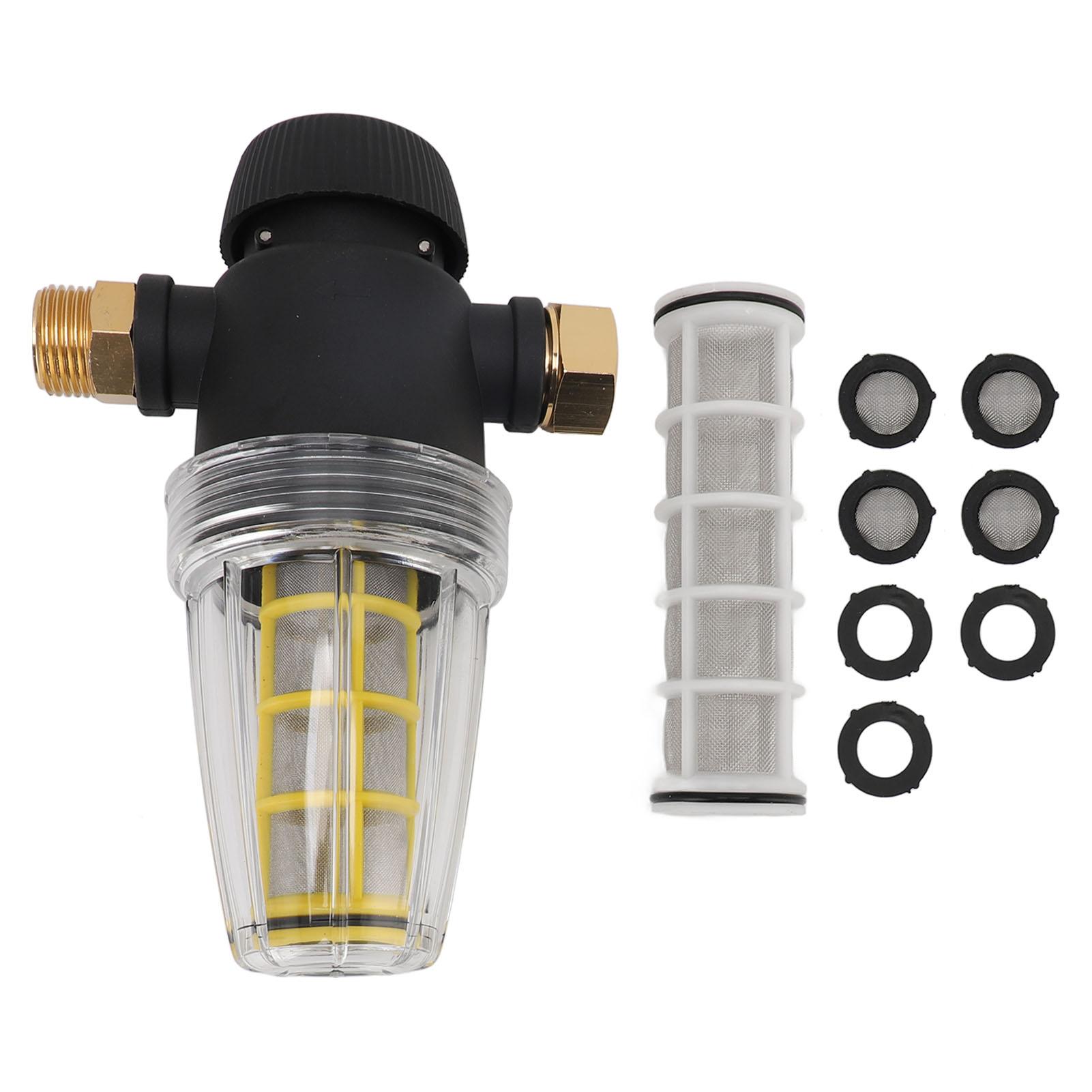 

Pressure Washer Garden Hose Inlet Filter 3/4 Inch Port 100 Mesh Threaded Connector Garden Hose