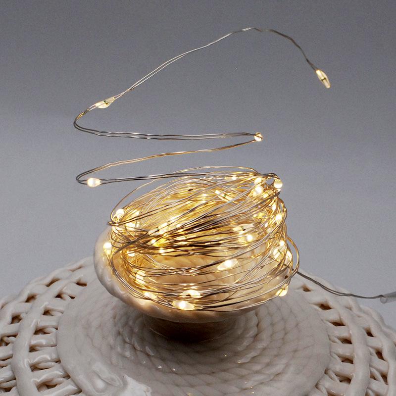 LED Battery Box Christmas Copper Wire String Lights - 3AA Powered Holiday Decoration Gifts