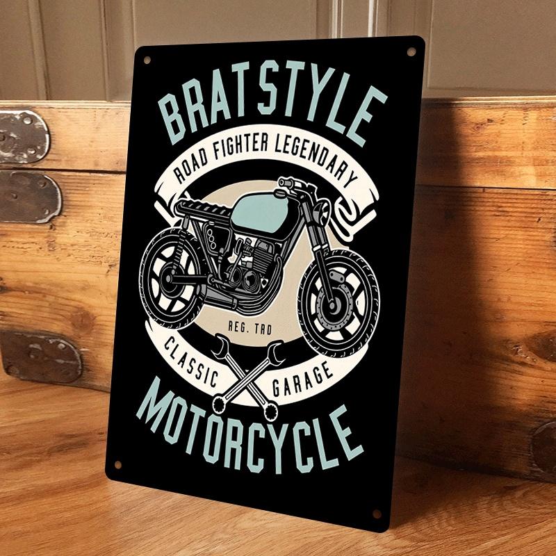 

1 piece of vintage motorcycle tinplate wall hanging, Harley-style motorcycle decorative painting, suitable for living room, bar, (as the picture,20x30cm)