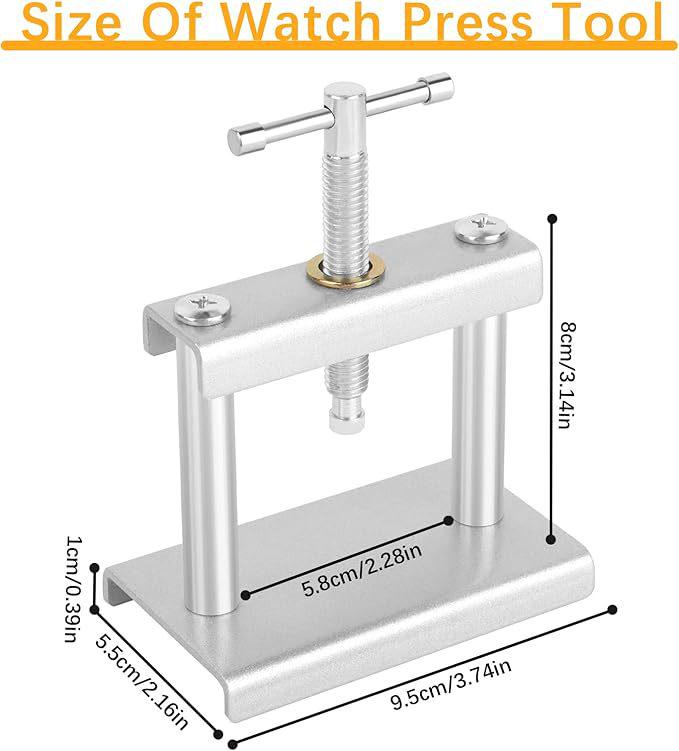Quartz Watch Case and Back Cover Presser - Battery Replacement and Repair Tool