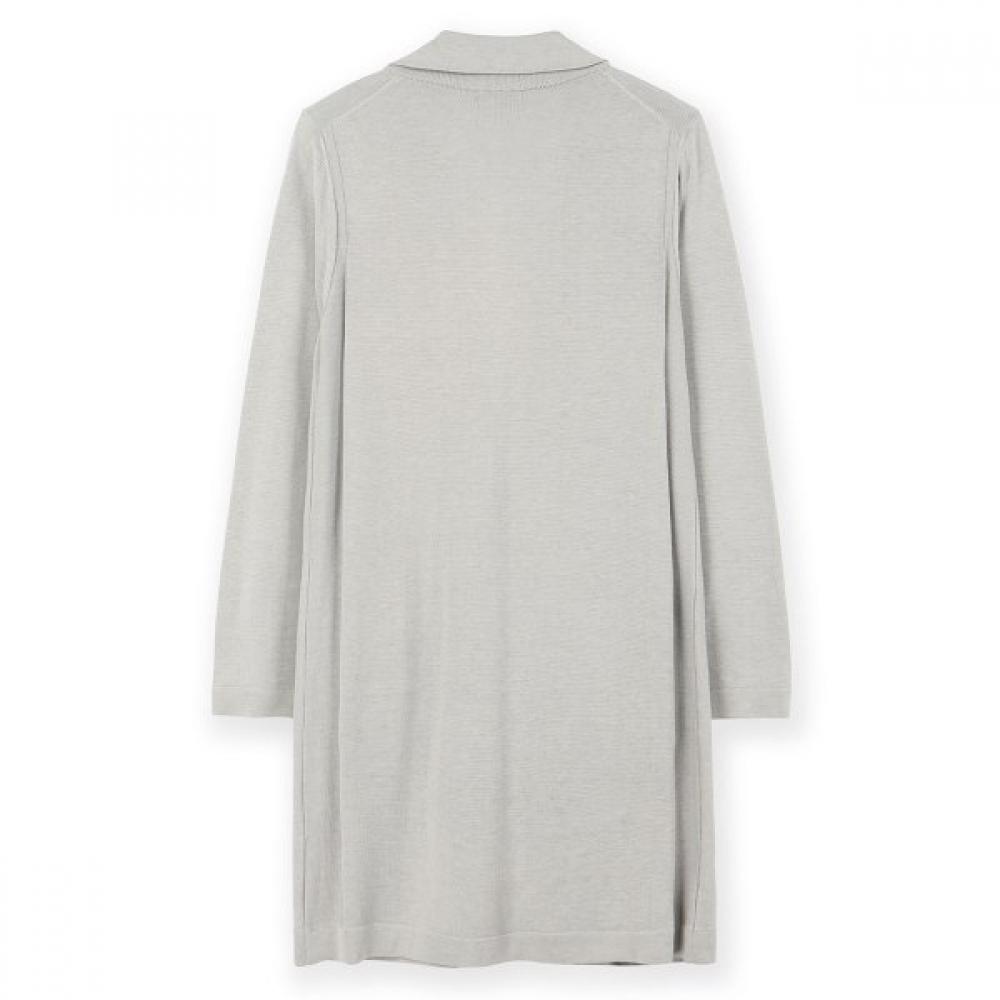 FURINA Silk Cotton Cardigan Coat With Collar Pocket