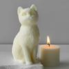 Easy To Clean Silicone Candle Mold Soap Moulds Sitting Cats Shape Resin Project Moulds Silicone Texture for Candle