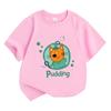 Summer 100% Cotton Kid-e-cats T-shirt Boy Cartoon Print Short Y2k One Piece Anime O-neck Tees Kids Clothes Girls Anime T-shirt summer Tops