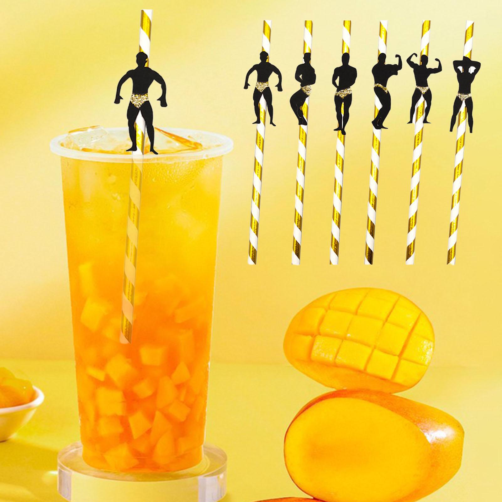 

36pcs соломинки для сока одноразовый фитнес-спорт серия легкий пищевой декоративный бумажный соломинки кухонные принадлежности