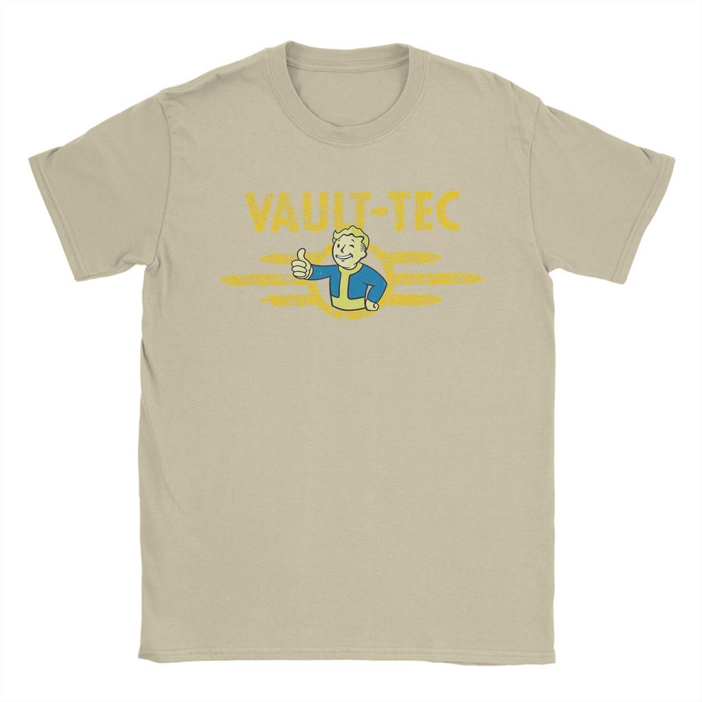 Summer Men's women Vaults-Tec Distressed T Shirt Clothes Leisure Short Sleeve Crewneck Tee Shirt T-Shirts