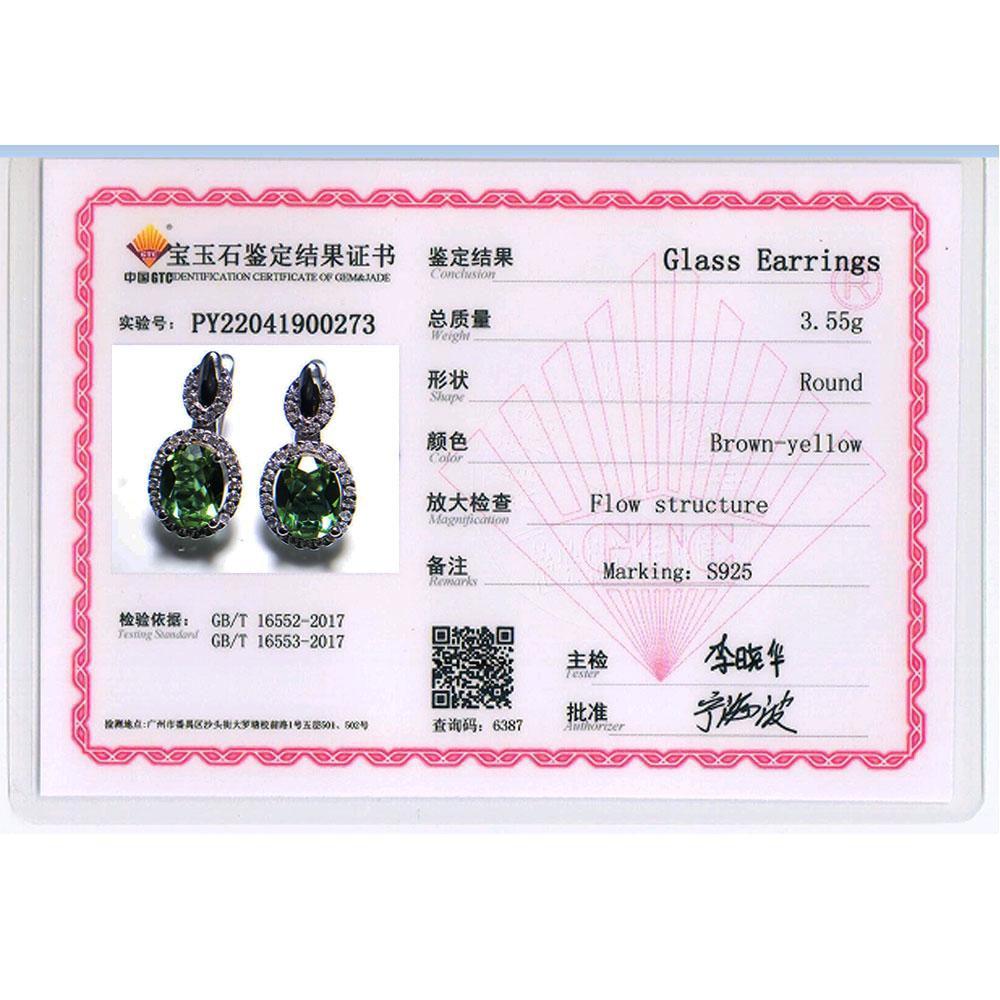 Bolaijewelry Zultanit-Verschluss-Ohrring aus 925er-Sterlingsilber mit Farbwechsel-Edelstein, edler Schmuck für Frauen als Geschenk