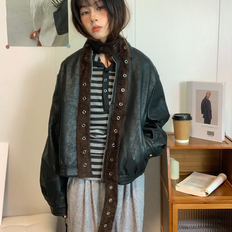 Luochi Y2K Style Narrow Knit Scarf - Sweet, Cool & Edgy Neck Warmer for Autumn/Winter