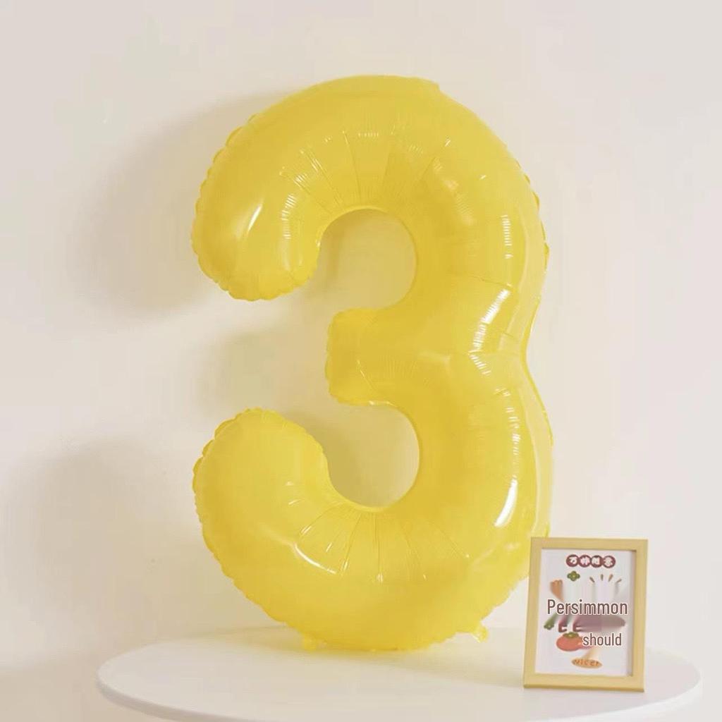 40-Inch Cream Number Balloon for Kids' First Birthday Party Decoration