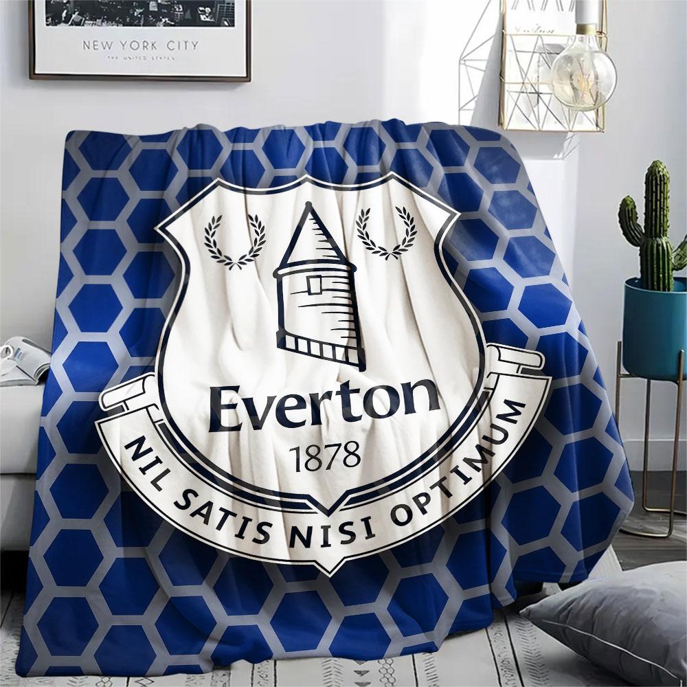 1PC Everton F.C Patterned Flannel Blanket Suitable For All Seasons for Home Decor Warmth and Comfort Gifts Holiday Present