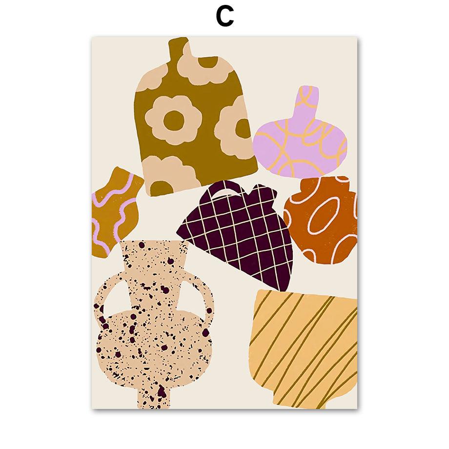 Abstrat Les Fleurs Coral Leaf Floral Botanical Posters And Prints Wall Art Canvas Painting For Living Room Decorative Pictures