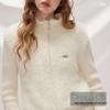 unifree Faux Fur Patchwork Double Zip Knit Cardigan