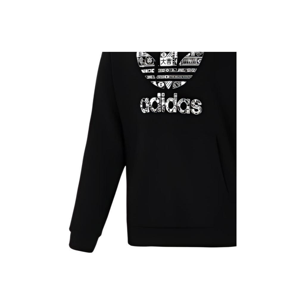 Adidas Originals Trefoil Logo Hoodie Men Tops Black GT4356