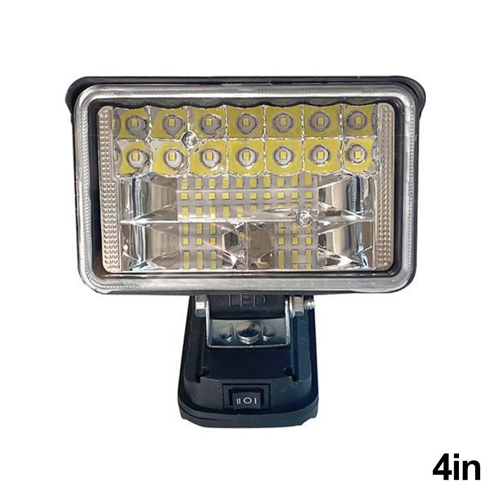 48V Cordless LED Work Light Spotlight for Makita 18V Li-ion Battery BL1430 BL1830 Outdoor Flashlight Emergency Light Dual USB