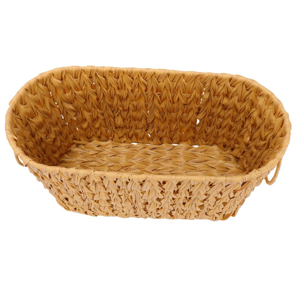 Rectangular Toilet Paper Basket Faux Rattan Woven Organizer Desktop Snack Sundries Storage Basket Home Decor Light