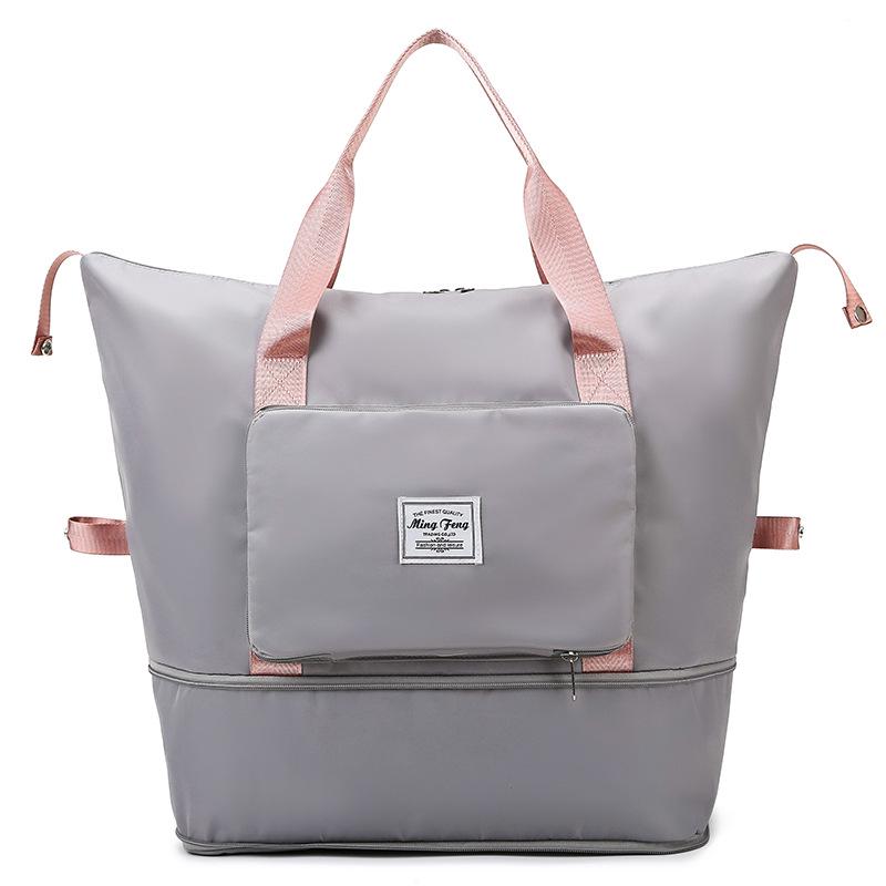 Foldable Large-Capacity Travel Bag with Dry/Wet Compartment for Gym, Swimming, Yoga, Student Trips, and Business Travel