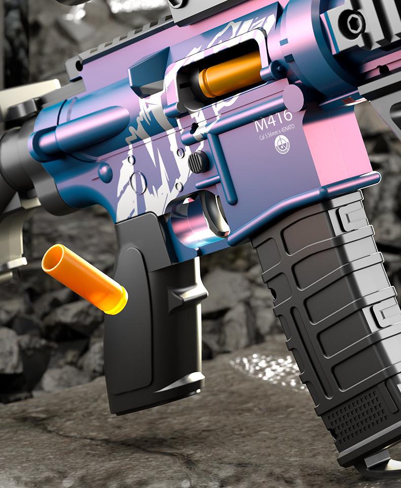 M416 Soft Bullet Manual Bolt Action Toy Gun for Kids - Shell Ejecting Simulation Assault Rifle for Boys