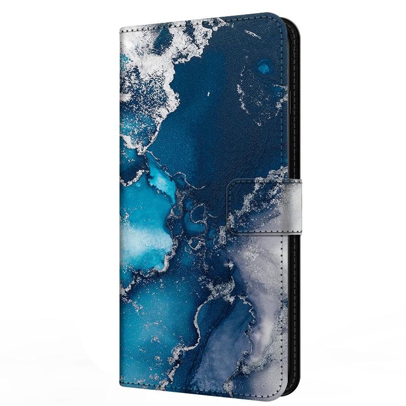 Leather Flip Case for Samsung A37 A57 Cover Wallet Book Stand Magnetic Cove Galaxy A 57 37 5G Capa Marble Partterns Funda Bumper