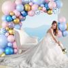 92PCS pink, blue, and gold latex balloon set suitable for birthday parties, weddings, Valentine's Day parties, and decoration