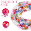 Jewelry Crystal Colorful Faceted Disco Ball Beads 8mm Electroplate Glass Round Loose Beads for Jewelry Making DIY Craft Supplies