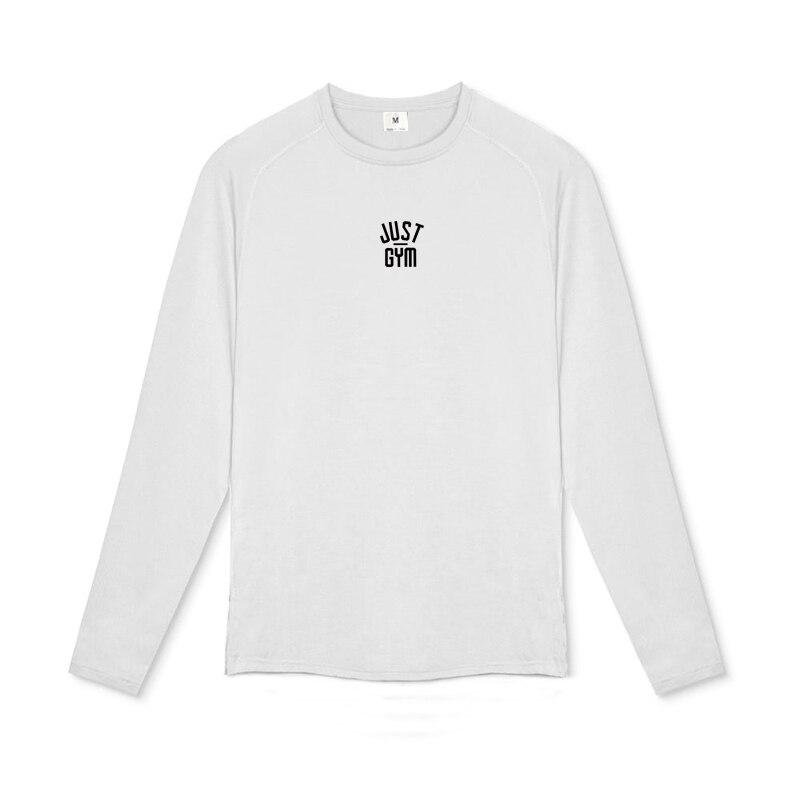 

Muscleguys Мужской осенний новый пуловер с круглым вырезом, свободная трендовая футболка с длинными рукавами для фитнеса XXL белый