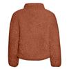 Ladies Casual High-necked Long-sleeved Button Lamb Velvet Casual Jacket Top