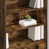 Tall Cabinet Smoke Oak 79 x 36 x 200 cm Particleboard
