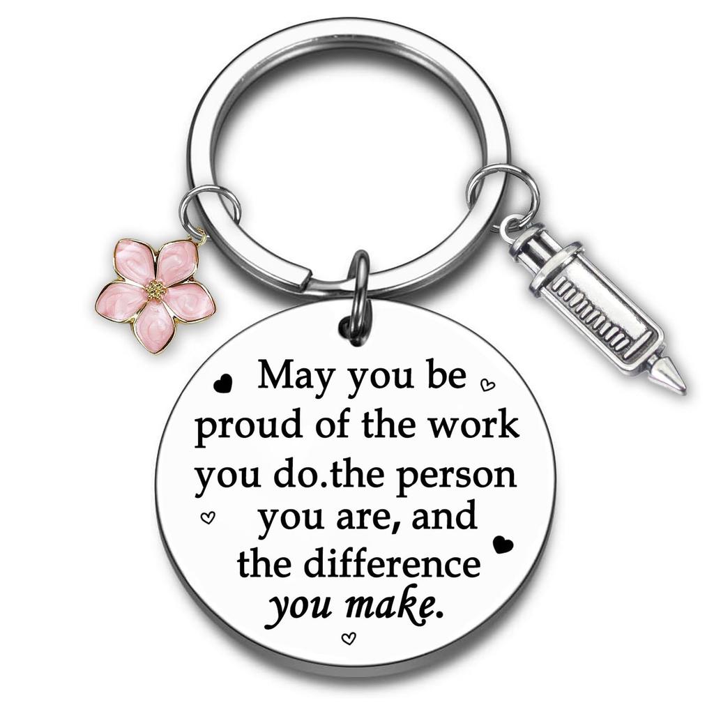 Stainless Steel Inspirational Keychain Elephant Pendant Gift Stainless Steel Keychain for Mothers Day and Fathers Day Backpack Bag Pendant
