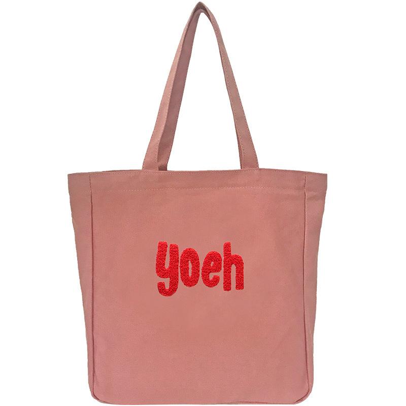 Spring Bag Canvas Bag Retro Washed Cloth Bag Bucket Bag Large Capacity Shoulder Bag